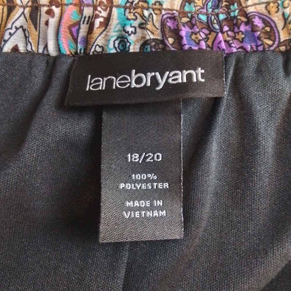Lane Bryant colorful full skirt with elastic back waist 18/20 - Picture 6 of 6